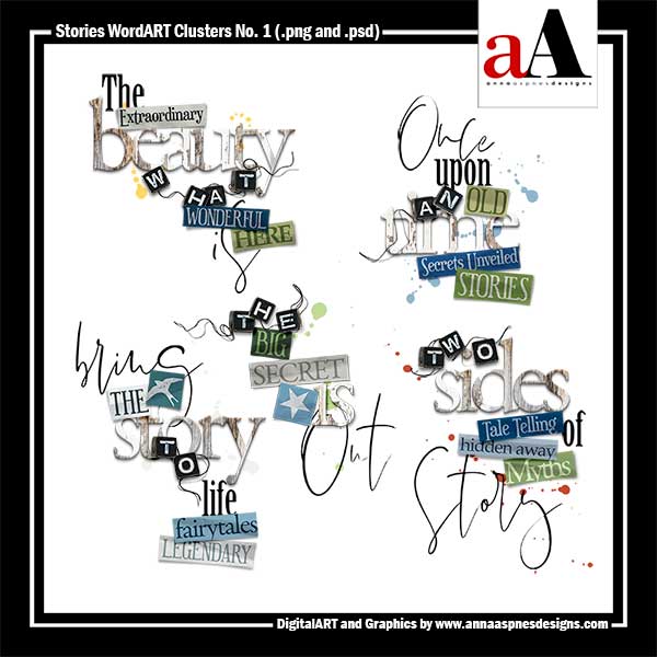 Stories WordART Clusters No 1