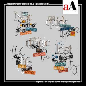 Travel WordART Clusters No 2