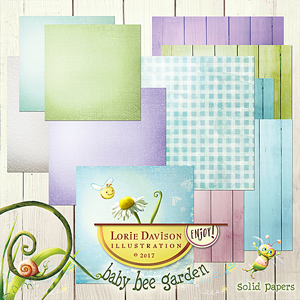 Baby Bee Garden Plain Papers