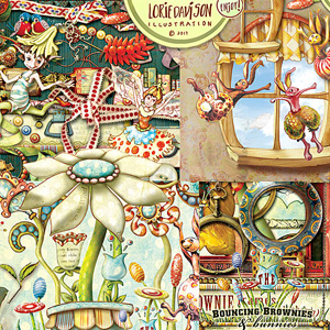 The Bouncing Brownies and Bunnies Kit Collection (With Everything in it) by Lorie Davison