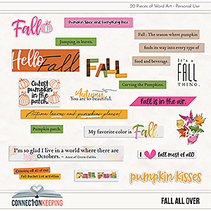 Fall All Over Word Strips