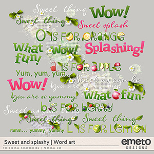 Sweet and Splashy Word art