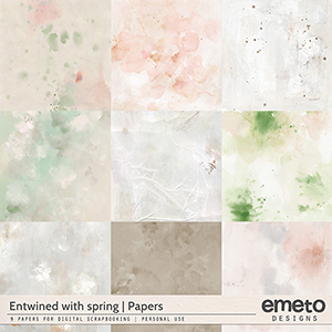 Entwined With Spring Papers by Emeto Designs