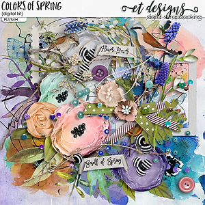 Colors of Spring kit & Alpha & Solids by et designs