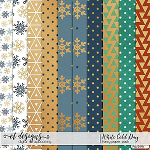 White Cold Day Fancy Papers by et designs
