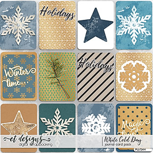 White Cold Day Journal Cards by et designs