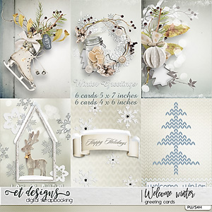 Welcome Winter Greeting Cards by et designs