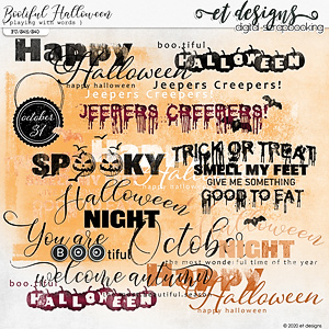 Bootiful Halloween Playing with Words by et designs