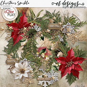Christmas Sparkle Clusters by et designs