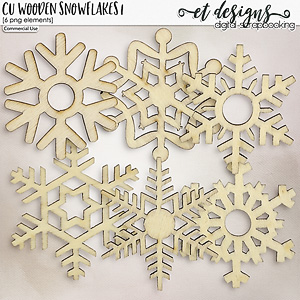 CU Wooden Snowflakes 1