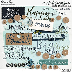 Dream Big Playing with Words by et designs