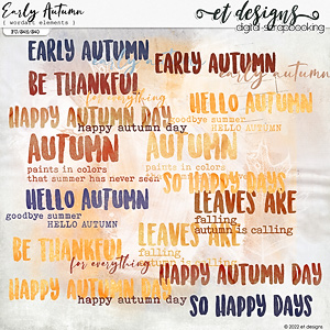Early Autumn Playing with Words by et designs
