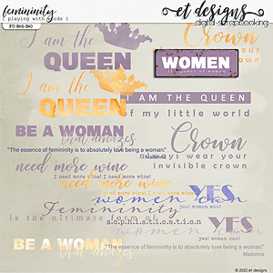 Femininity Playing with Words by et designs