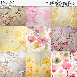 Flowerful Flowery Papers by et designs