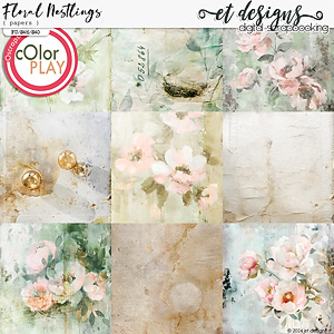 Floral Nestlings Papers by et designs 