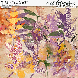 Golden Twilight Playing with Brushes by et designs