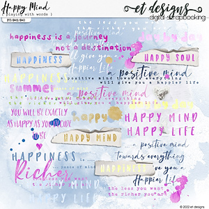 Happy Mind Playing with Words by et designs