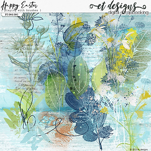 Happy Easter Playing with Brushes by et designs