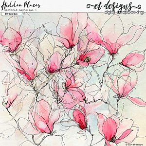 Hidden Places Sketched Magnolias by et designs