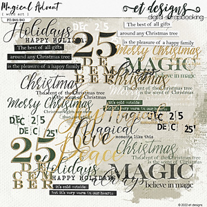 Magical Advent WordArt by et designs