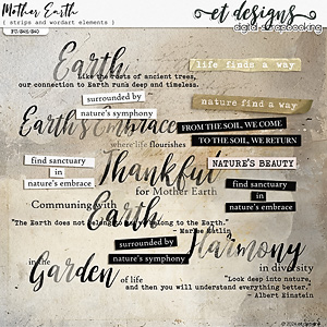 Mother Earth Wordart & Strips by et designs