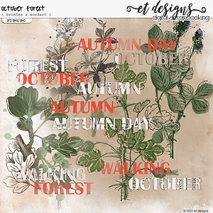 October Forest Brushes & Wordart by et designs