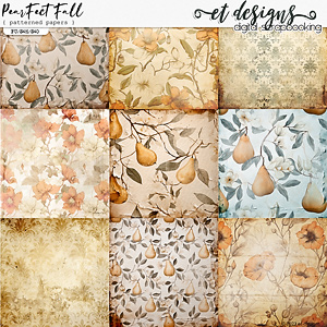PearFect Fall Patterned Papers by et designs