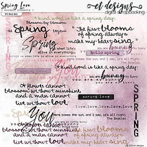 Spring Love Wordart by et designs