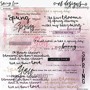 Spring Love Wordart by et designs