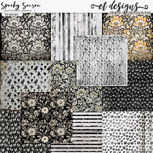 Spooky Season Patterned Papers by et designs