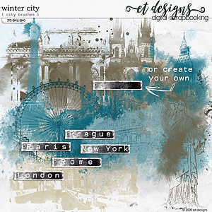 Winter City City Brushes