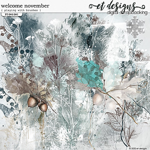 Welcome November Playing with Brushes