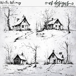 Winter Whimsy Winter Cottages by et designs
