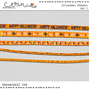 Halloween Ribbons Vol 2 (CU) by Mixed Media by Erin