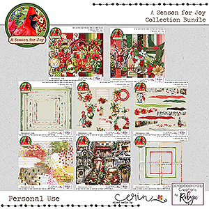 A Season for Joy {Collection Bundle} by Mixed Media by Erin and Scrapbookcrazy Creations by Robyn