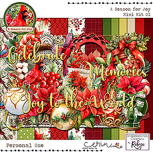 A Season for Joy {Mini Kit 01} by Mixed Media by Erin and Scrapbookcrazy Creations by Robyn