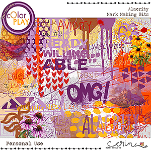 Alacrity {Mark Making Bits} by Mixed Media by Erin
