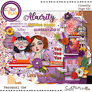 Alacrity {Page Kit} by Mixed Media by Erin