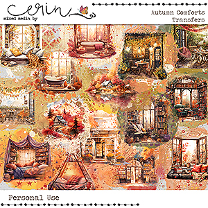 Autumn Comforts: Transfers by Mixed Media by Erin 