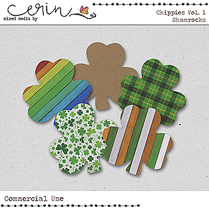 Chippy Vol 1 Shamrocks (CU)  by Mixed Media by Erin