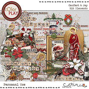 Comfort & Joy {Kit Elements} by Mixed Media by Erin