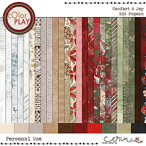 Comfort & Joy {Kit Papers} by Mixed Media by Erin