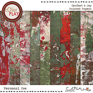 Comfort & Joy {Painted Papers} by Mixed Media by Erin