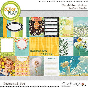 Dandelion Wishes {Pocket Cards} by Mixed Media by Erin