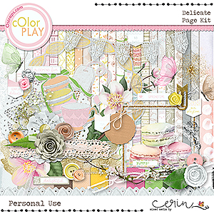 Delicate {Page Kit} Mixed Media by Erin