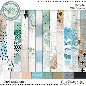 Exhale {Kit Papers} by Mixed Media by Erin
