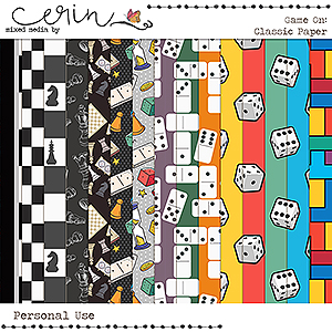 Game On: Classic Papers by Mixed Media by Erin 