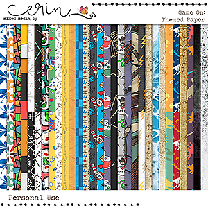 Game On: Themed Papers by Mixed Media by Erin 