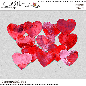 Hearts Vol 4 (CU) by Mixed Media by Erin