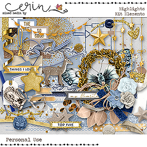 Highlights {Kit Elements} by Mixed Media by Erin
